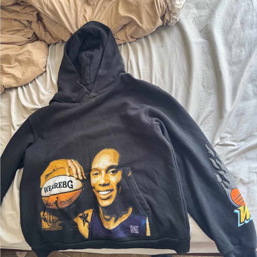 Black Athletic Jacket with Graphic Design